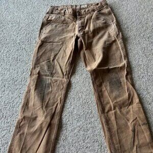 Carhartt Men's Relaxed Fit Duck Utility Work Pant 32x30 – Brown, Distressed